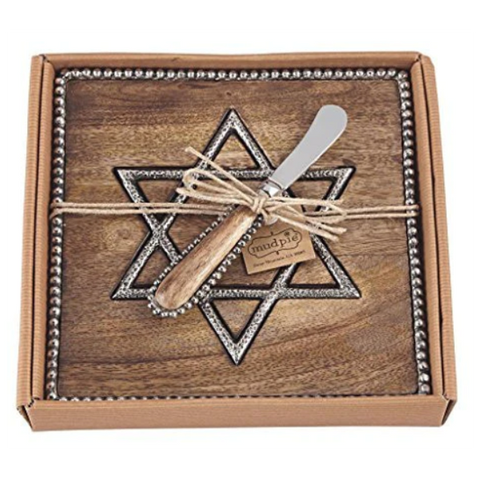 Star of David Cutting Board & Spreader Set