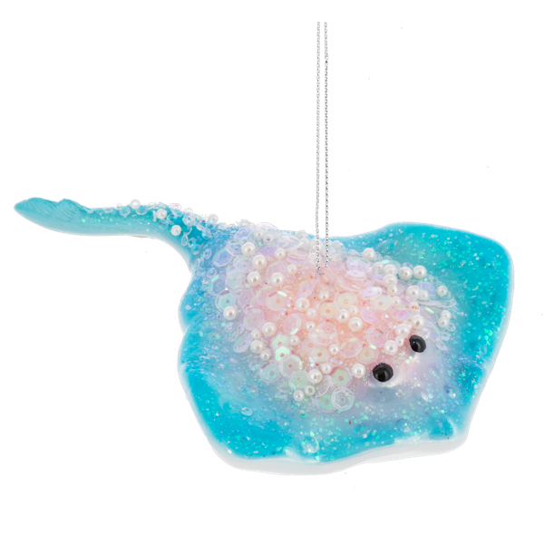 Stingray Ornament, Blue
