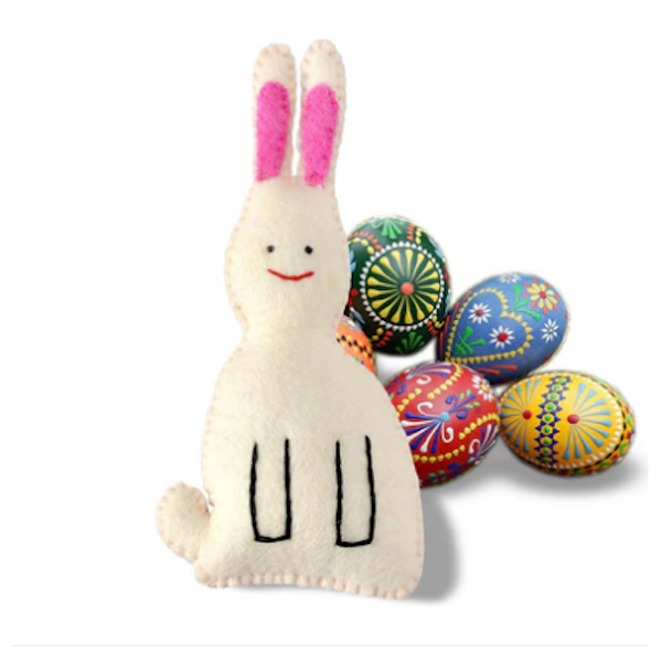 Primitive Stuffed Bunny Decoration