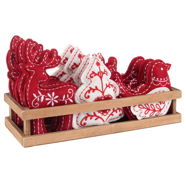 Stuffed Ornaments-Dove, Tree, Deer-Assorted, each sold separately