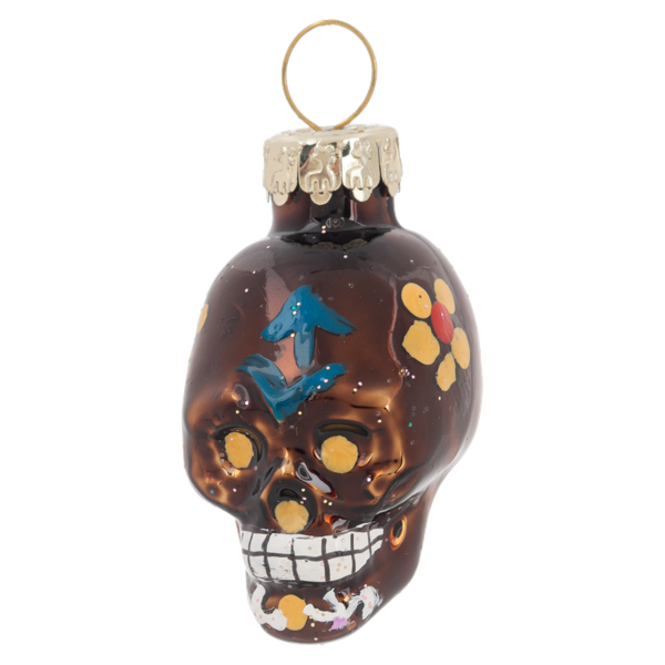 Sugar Skull Slanted Glass Tree with Ornaments-Assorted Styles, sold separately