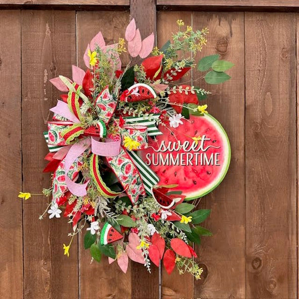 Sweet Summertime-Watermelon Wreath