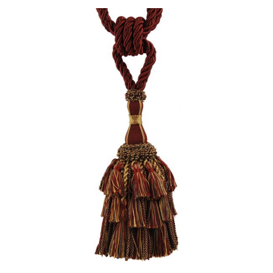 Single Tassel Tieback TG59 CCT-Cabernet, Camel, Taupe