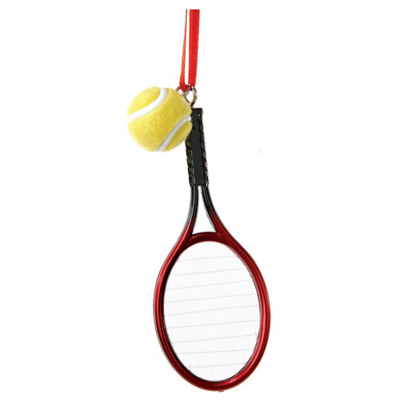 Tennis Racquet w/Ball Ornament