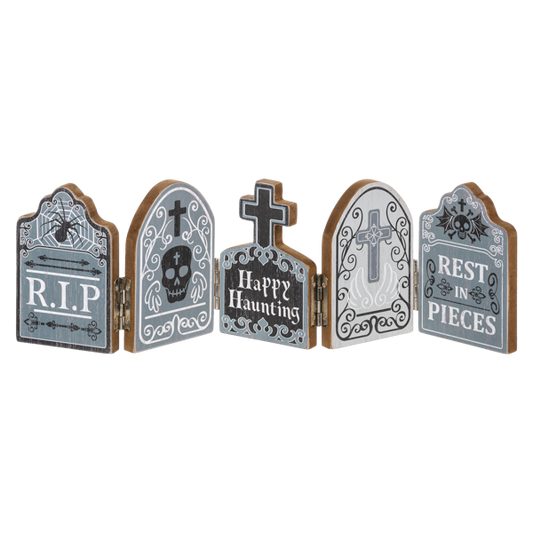 Tombstone Accordian Sign-Halloween Table Decor