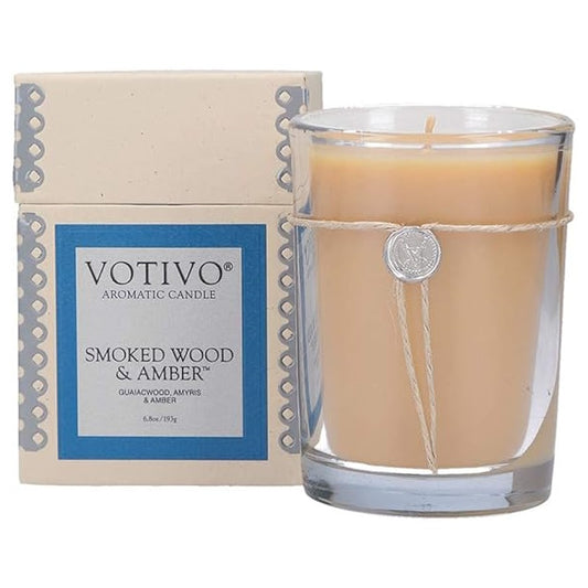 Votivo Smoked Wood & Amber Soy Blend Candle