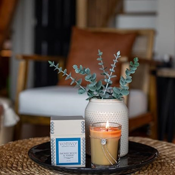 Votivo Smoked Wood & Amber Soy Blend Candle