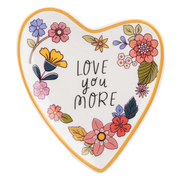 Wildflower Heart Trinket Dish-Assorted, each sold seperately