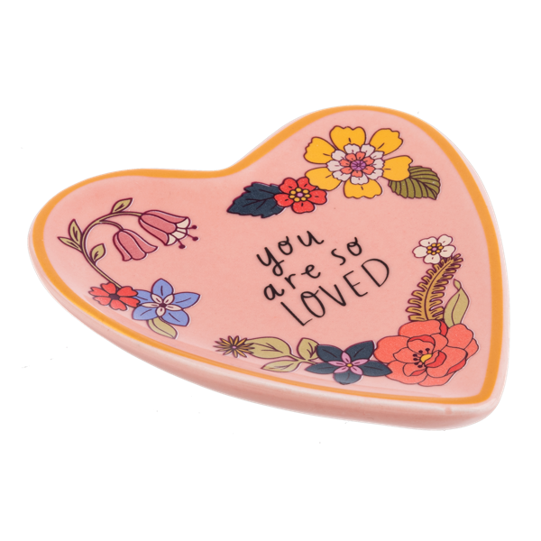 Wildflower Heart Trinket Dish-Assorted, each sold seperately