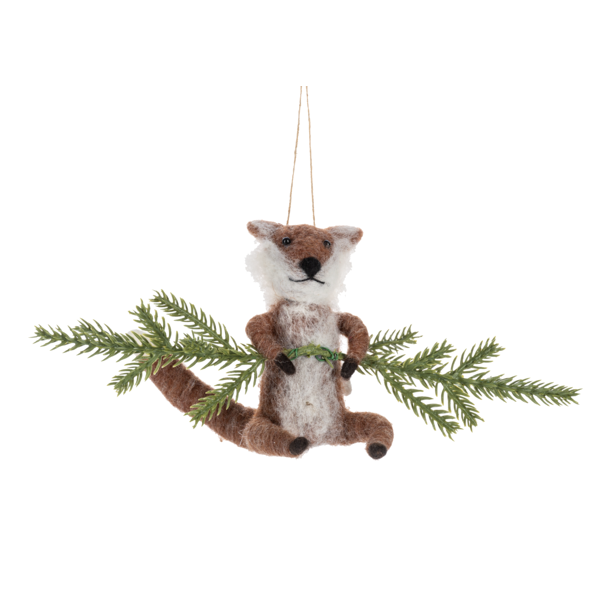 Woodland Animal On Branch Ornaments-Assorted, sold seperately