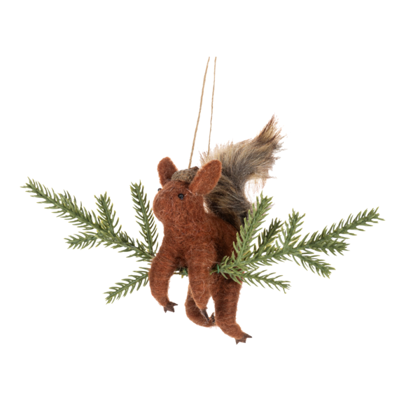 Woodland Animal On Branch Ornaments-Assorted, sold seperately