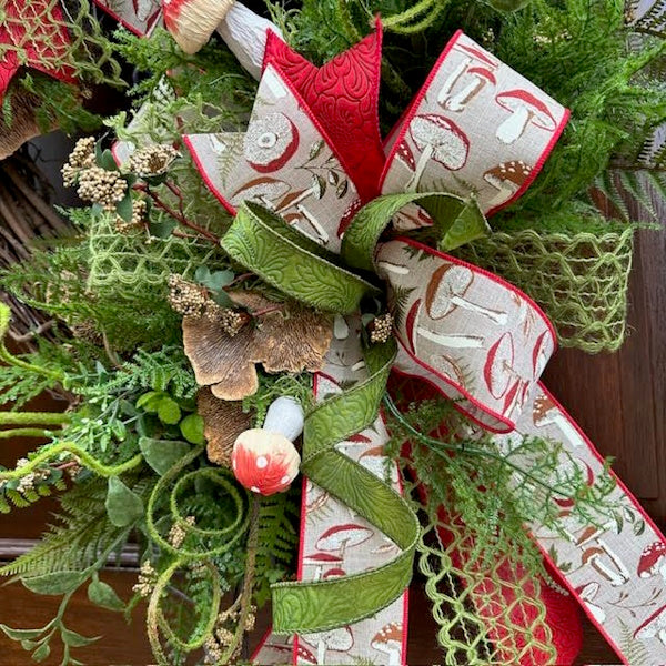 Woodland Mushroom Wreath-Handmade