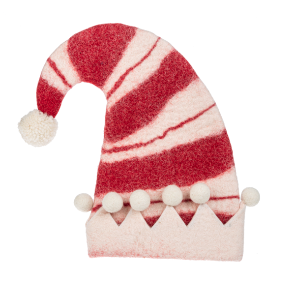 Decorative Wool Holiday Elf Hat, 2 Styles, sold separately