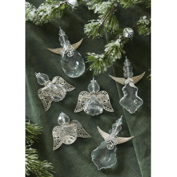 Assorted Crystal Angel Ornaments, 4 styles-sold separately