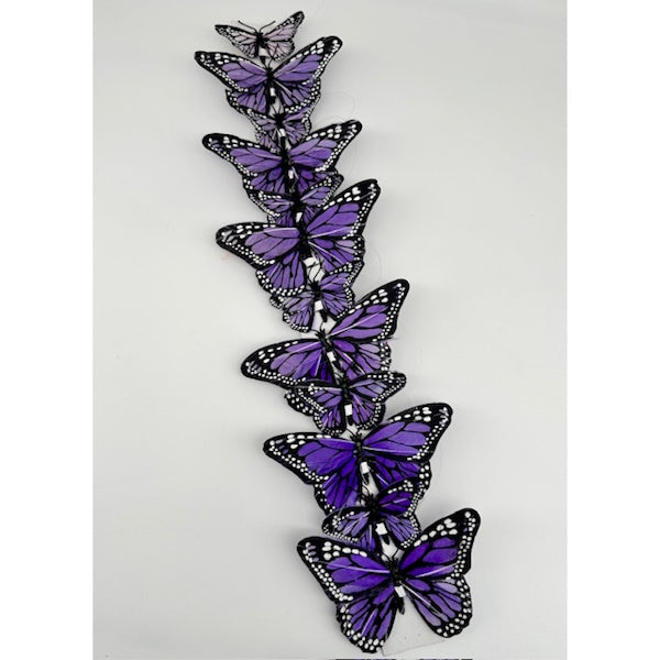 Feather Butterfly Garland, 6' - Assorted Colors, sold seperately