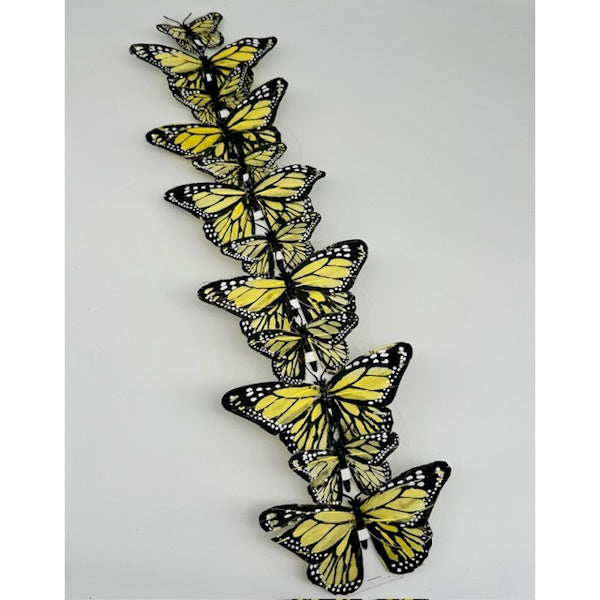 Feather Butterfly Garland, 6' - Assorted Colors, sold seperately