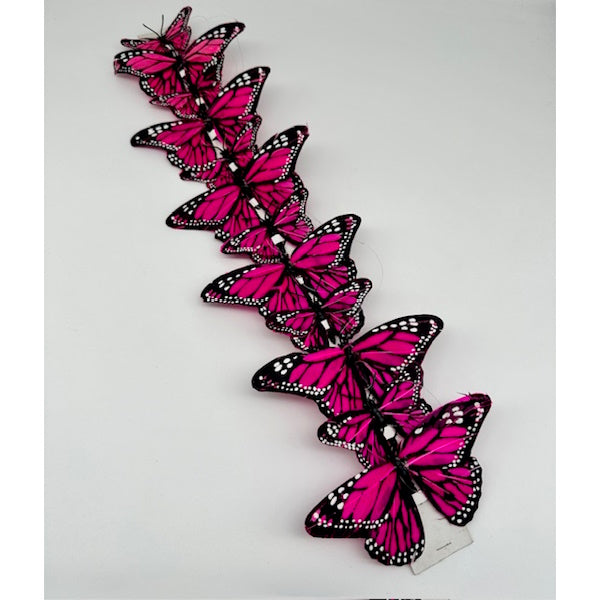 Feather Butterfly Garland, 6' - Assorted Colors, sold seperately
