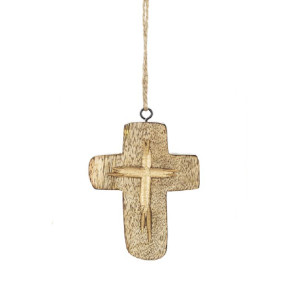 Carved Wood Cross Ornament-Assorted Styles, sold separately