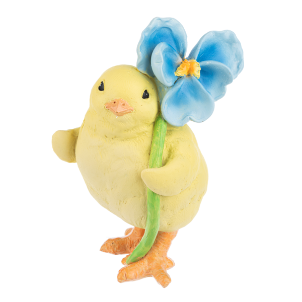 Chick With Flower Figurine, Assorted Styles, sold seperately