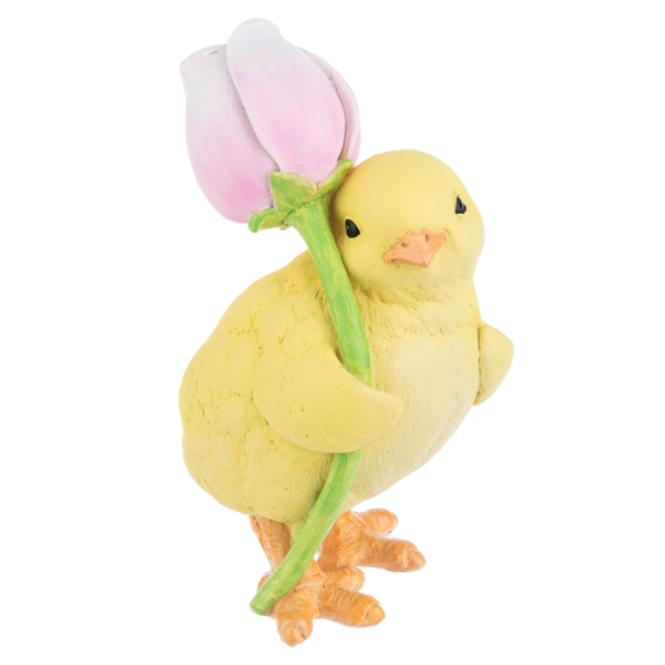 Chick With Flower Figurine, Assorted Styles, sold seperately