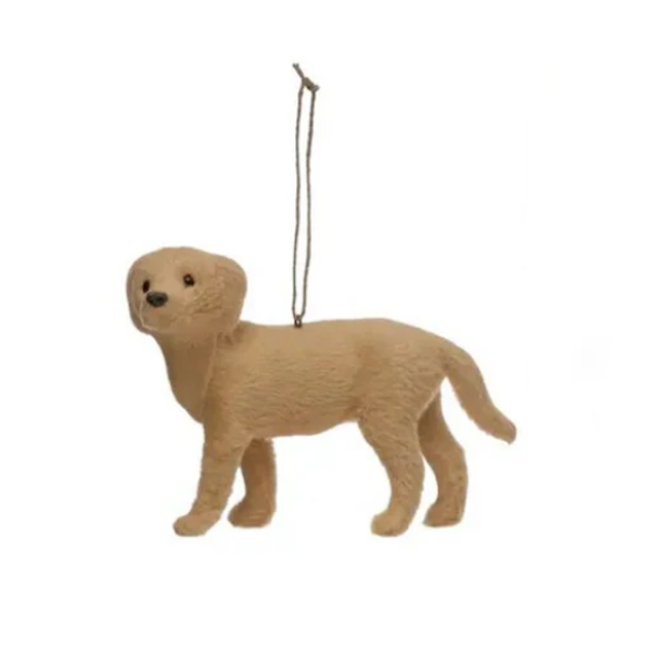 Faux Fur Labrador Ornament, each sold separately