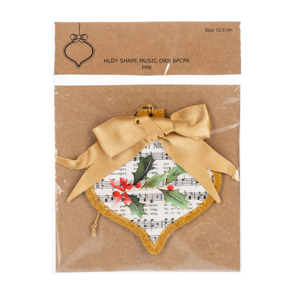 Music Sheet Ornaments-Assorted, each sold separately