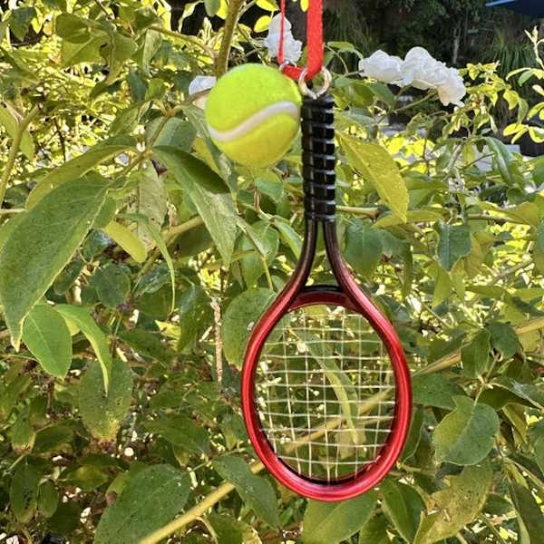 Tennis Racquet w/Ball Ornament