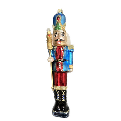 Glass Nutcracker Ornament