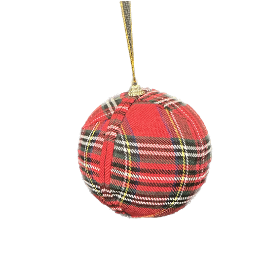 Plaid Ball Ornament