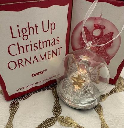 Boxed LED Light-Up Angel Ornament