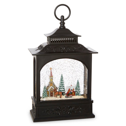 Town Scene Musical Water Lantern