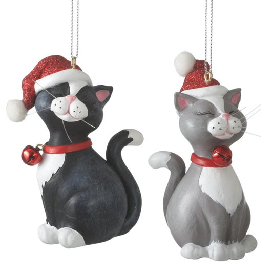 Santa Hat Cat Ornament, sold separately