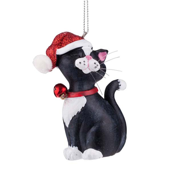 Santa Hat Cat Ornament, sold separately