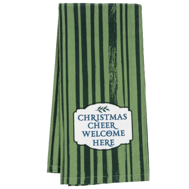 Green Holiday Kitchen Tea Towel, each sold separately