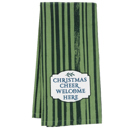 Green Holiday Kitchen Tea Towel, each sold separately