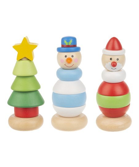 Wood Holiday Toy Stacker, Baby Toy