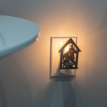 Holy Family Metal Plug-In Night Light