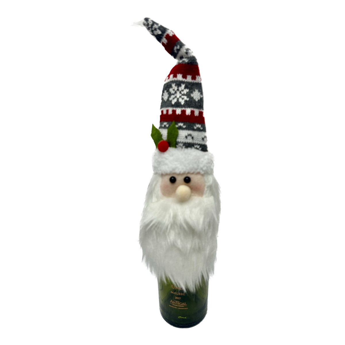 Knit Santa Wine Bottle Cover