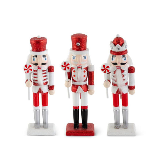 Red & White Glittered Nutcracker - 3 Styles, sold separately