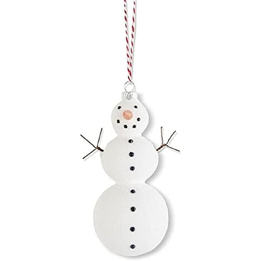 Glass Snowman Ornament with Poseable Limbs