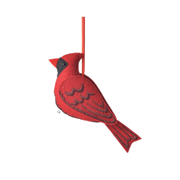 Stitched Felt Cardinal Ornament