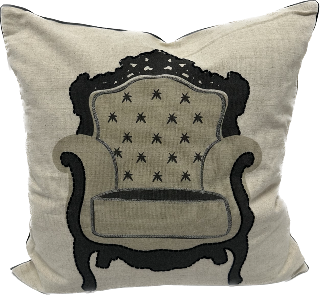 Beige Chair Design Pillow