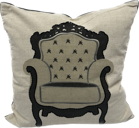 Beige Chair Design Pillow