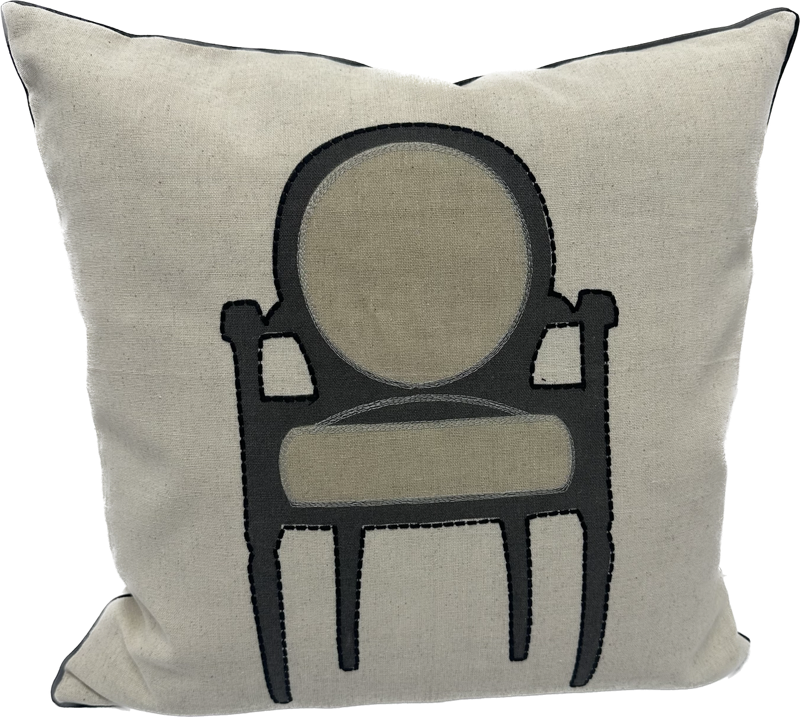 Beige Chair Design Pillow