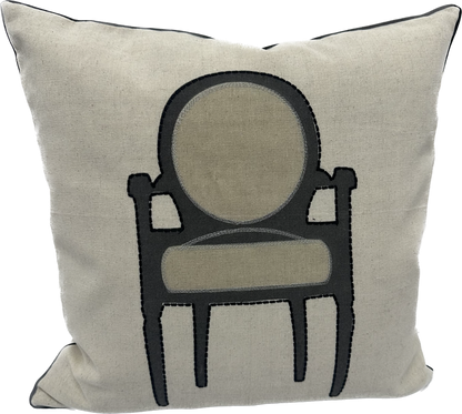 Beige Chair Design Pillow