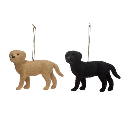 Faux Fur Labrador Ornament, each sold seperately