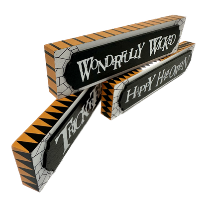 Black White & Orange Halloween Message Sign, sold separately