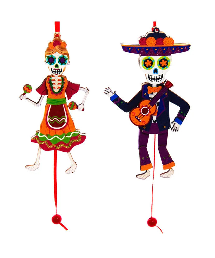 Day of the Dead Skeleton Pull Ornament, sold individually