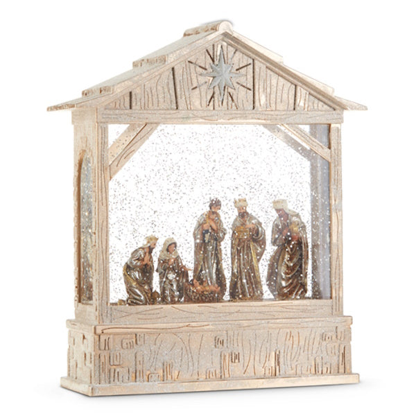 Nativity Lighted Musical Water Creche