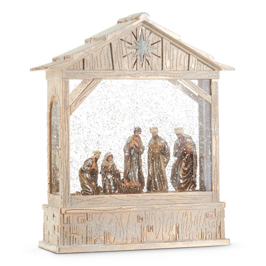 Nativity Lighted Musical Water Creche